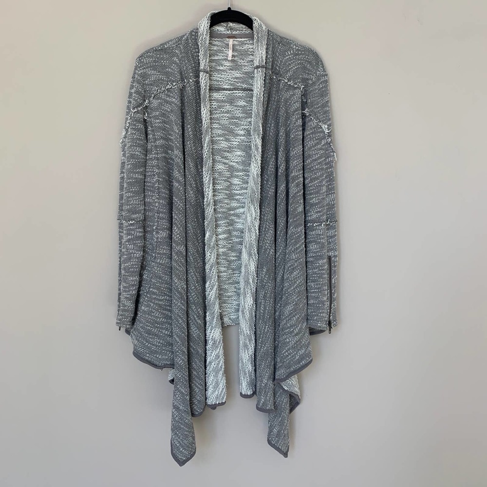 Free People In The Loop Waterfall Cardigan in Gray, Small